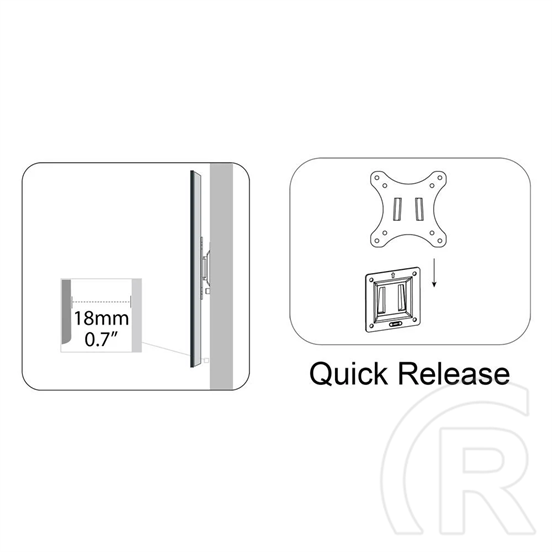 Digitus fali monitor tartó