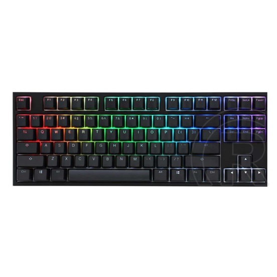 Ducky ONE 2 RGB TKL MX Blue RGB LED mechanikus billentyűzet (HU, USB, fekete)