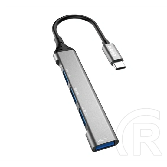 Dudao a16t type-c hub 4in1 (elosztó, 4 usb aljzat, 6.3cm) fekete