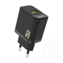 Dudao a27s hálózati töltő (USB-A aljzat, 25 W, GaN, PD gyorstöltő, fekete)