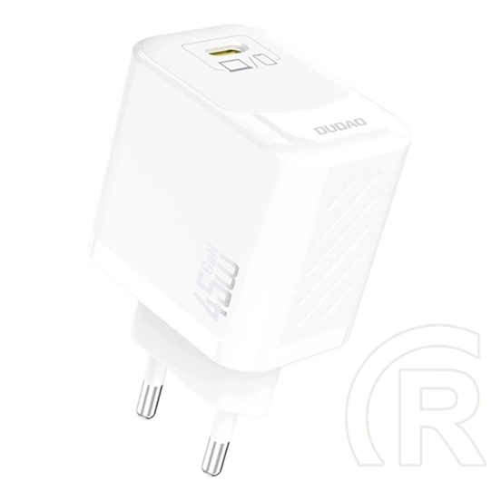 Dudao a28 hálózati töltő type-c aljzat (45w, gan, pd gyorstöltő) fehér