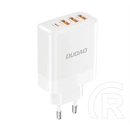 Dudao a5heu hálózati töltő 3 usb+type-c aljzat (20w, pd gyorstöltő 3.0) fehér
