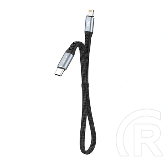 Dudao iPhone 14 Plus  l10p adatkábel (type-c - lightning, 20w, pd gyorstöltő, lapos kábel, 23cm) fekete