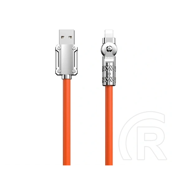 Dudao iPhone 14 Plus  l24al adatkábel (usb - lightning, 30w, gyorstöltő, 180 fokos, 100cm) narancssárga