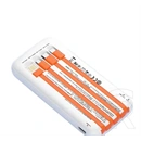 Dudao k6pro vésztöltő type-c aljzat (10000mah, 15w, led kijelző + fix usb/type-c/lightning/microusb kábel) fehér