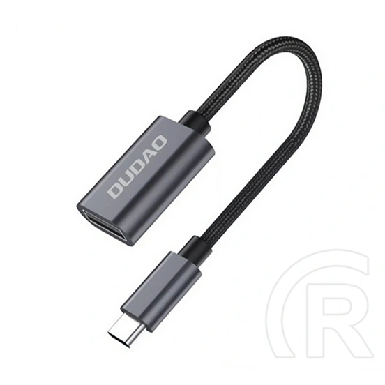 Dudao l15t adapter (usb aljzat - type-c, otg) sötétszürke