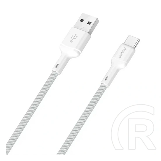 Dudao l9t adatkábel (usb - type-c, 5a, gyorstöltő, cipőfűző, 100cm) fehér