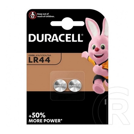 Duracell gombelem (lr44, 1.5v, alkáli) 2db/csomag
