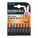 Duracell optimum tartós elem (aaa, lr03, 1.5v, alkáli) 8db/csomag