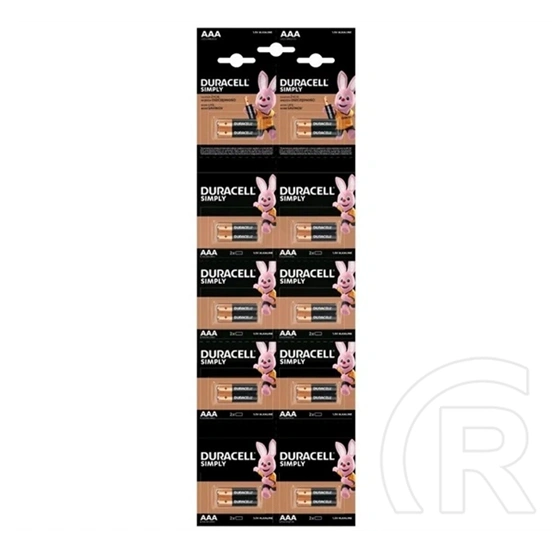 Duracell simply tartós elem (aaa, lr03, 1.5v, alkáli) 20db/csomag