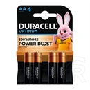 Duracell tartós elem (aa, lr6, 1.5v, alkáli) 4db/csomag