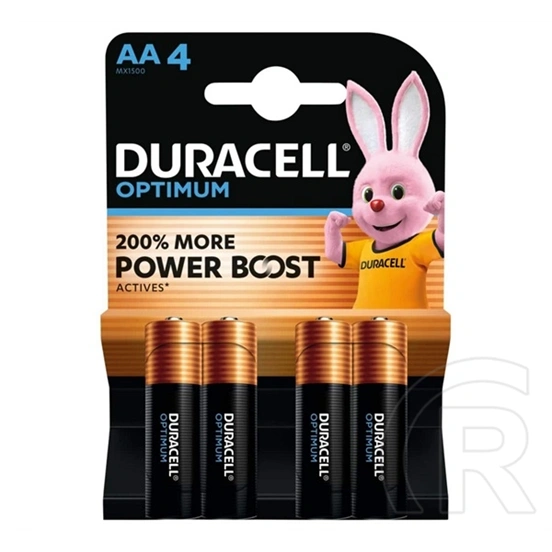 Duracell tartós elem (aa, lr6, 1.5v, alkáli) 4db/csomag