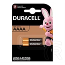 Duracell tartós elem (aaaa, lr61, 1.5v, alkáli) 2db/csomag