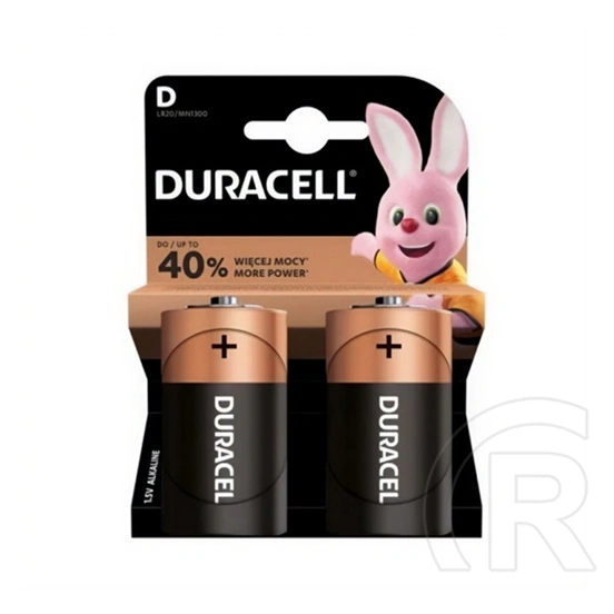 Duracell tartós elem (d, lr20, 1.5v, alkáli) 2db/csomag