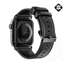 Dux Ducis Apple Watch 38/40mm bőr pótszíj (fekete)