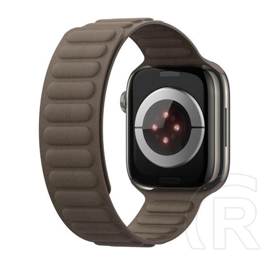 Dux Ducis Apple Watch Series 9 41mm bl pótszíj (egyedi méret, textil, mágneses, 3d) sötétszürke