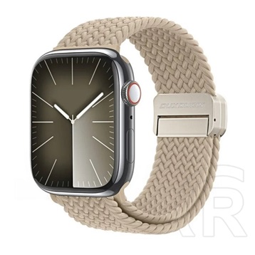 Dux Ducis Apple Watch Series 9 41mm mixture pro pótszíj (egyedi méret, nylon, mágneses) bézs