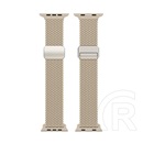Dux Ducis Apple Watch Series 9 41mm mixture pro pótszíj (egyedi méret, nylon, mágneses) bézs
