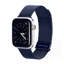 Dux Ducis Apple Watch Series 9 41mm pótszíj (egyedi méret, alumínium, milánói, mágneses zár) sötétkék