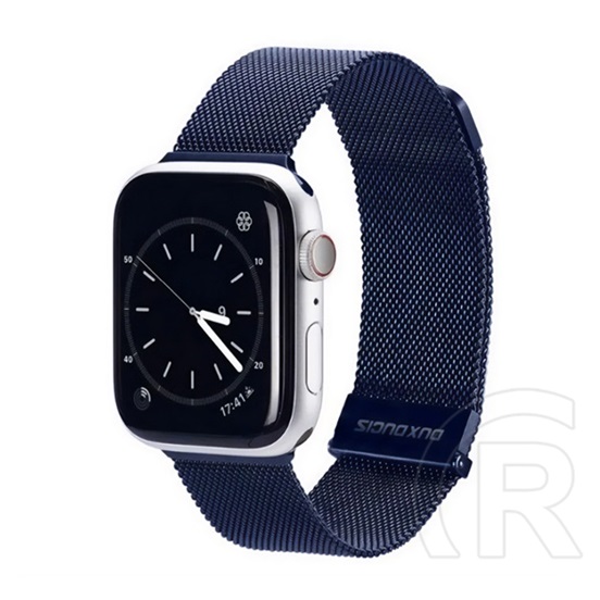 Dux Ducis Apple Watch Series 9 41mm pótszíj (egyedi méret, alumínium, milánói, mágneses zár) sötétkék