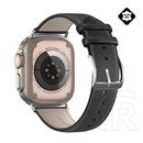 Dux Ducis Apple Watch Series 9 41mm ys pótszíj (egyedi méret, valódi bőr, állítható) fekete