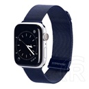 Dux Ducis Apple Watch Series 9 45mm pótszíj (egyedi méret, alumínium, milánói, mágneses zár) sötétkék