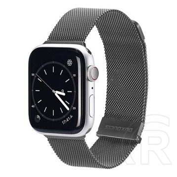 Dux Ducis Apple Watch Series 9 45mm pótszíj (egyedi méret, alumínium, milánói, mágneses zár) szürke