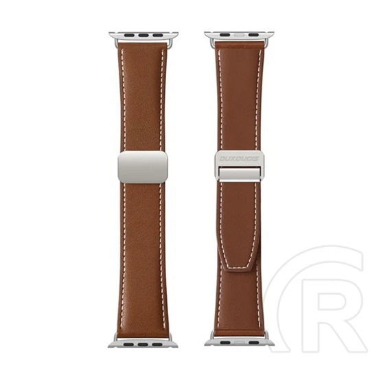 Dux Ducis Apple Watch Ultra 2 49mm ya pótszíj (egyedi méret, valódi bőr, mágneses) barna