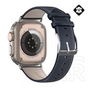 Dux Ducis Apple Watch Ultra 2 49mm ys pótszíj (egyedi méret, valódi bőr, állítható) sötétkék