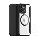 Dux Ducis Apple iPhone 13 Pro Max skin x pro tok álló, bőr hatású (flip, vezeték nélküli töltés, magsafe) fekete