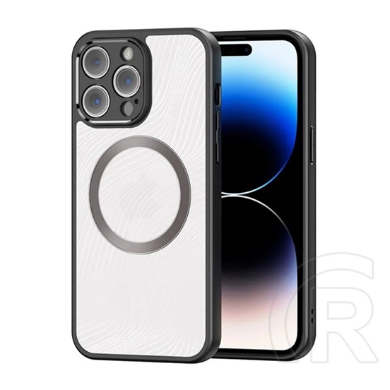 Dux Ducis Apple iPhone 13 Pro aimo védő (közepesen ütésálló,  keret, kamera védelem, magsafe, hullám minta) fekete
