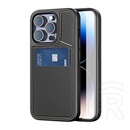 Dux Ducis Apple iPhone 14 Pro rafi ii mag szilikon telefonvédő (kitámasztó, kártyazseb, rfid, magsafe) fekete