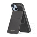 Dux Ducis Apple iPhone 15 Plus rafi mag  védő (kitámasztó, bankkártya tartó, rfid védelem, magsafe kompatibilis) fekete
