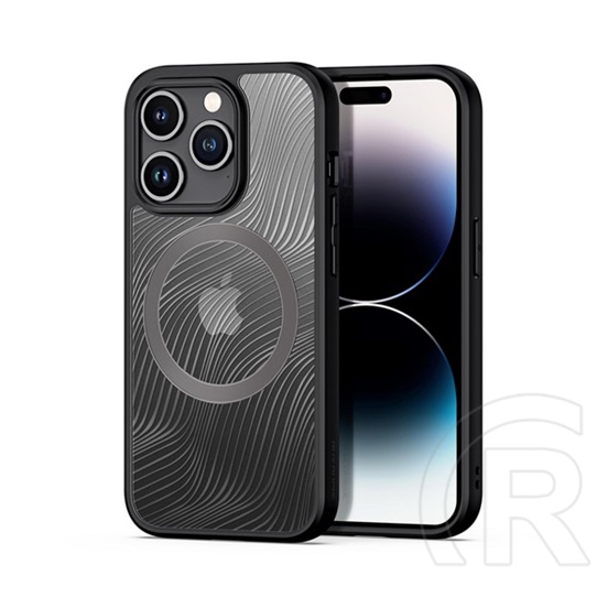 Dux Ducis Apple iPhone 15 Pro aimo védő (közepesen ütésálló,  keret, kamera védelem, magsafe, hullám minta) fekete