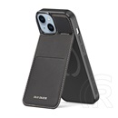 Dux Ducis Apple iPhone 15 rafi mag  védő (kitámasztó, bankkártya tartó, rfid védelem, magsafe kompatibilis) fekete
