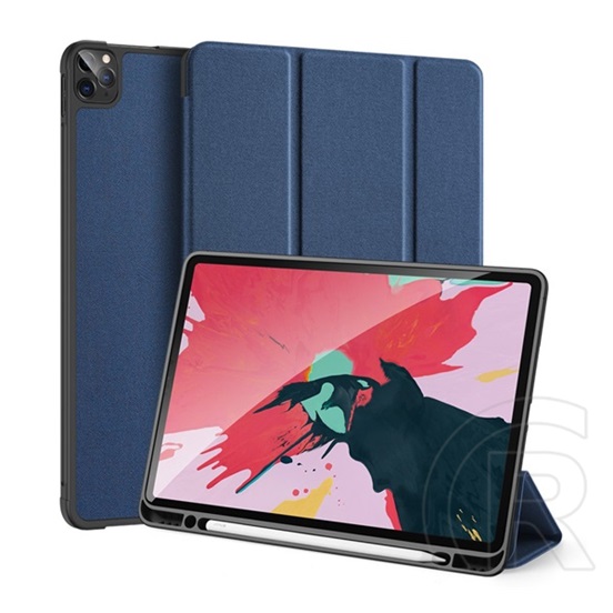 Dux Ducis Domo Apple IPAD Pro 11 (2021) tok álló (aktív Flip, TRIFOLD Apple pencil tartó, textil minta) kék