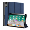 Dux Ducis Domo Apple IPAD mini 6 (2021) tok álló (aktív Flip, TRIFOLD Apple pencil tartó, textil minta) sötétkék