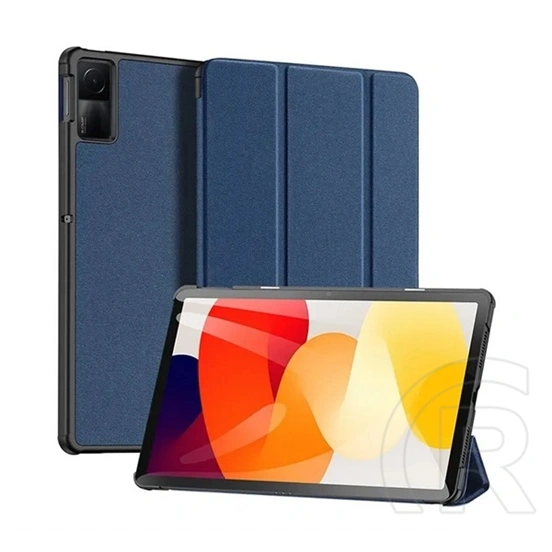 Dux Ducis Domo bőr hatású álló tok (aktív flip, oldalra nyíló, trifold, asztali tartó, textil minta, prémium minőség, sö