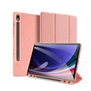Dux Ducis Domo bőrhatású tablet tok (aktív flip, oldalra nyíló, trifold, asztali tartó, ceruzatartó, prémium, rózsaszín)