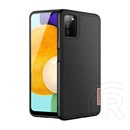 Dux Ducis Fino Samsung Galaxy A03s (SM-A037F) szilikon védő (műanyag belső, közepesen ütésálló, rács minta) fekete