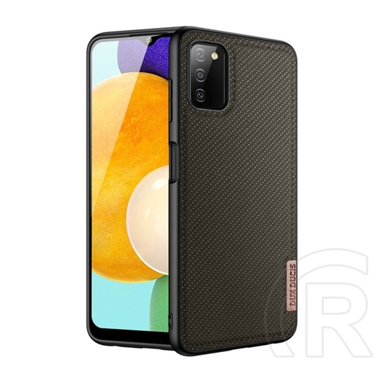 Dux Ducis Fino Samsung Galaxy A03s (SM-A037F) szilikon védő (műanyag belső, közepesen ütésálló, rács minta) zöld