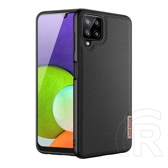 Dux Ducis Fino Samsung Galaxy A22 4G (SM-A225) szilikon védő (műanyag belső, közepesen ütésálló, rács minta) fekete