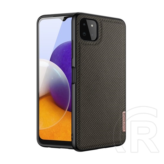 Dux Ducis Fino Samsung Galaxy A22 (SM-A226) szilikon telefonvédő (műanyag belső, közepesen ütésálló, rács minta) zöld