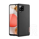 Dux Ducis Fino Samsung Galaxy A42 (SM-A425F) szilikon telefonvédő (műanyag belső, közepesen ütésálló, rács minta) fekete