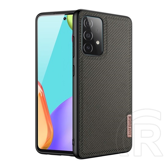 Dux Ducis Fino Samsung Galaxy A72 (SM-A726F) szilikon védő (műanyag belső, közepesen ütésálló, rács minta) barna