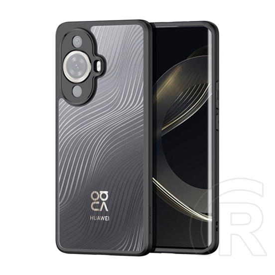 Dux Ducis Huawei Nova 11 Pro aimo védő (közepesen ütésálló, szilikon keret, kamera védelem, matt, hullám minta) fekete