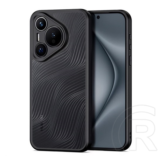 Dux Ducis Huawei Pura 70 aimo műanyag tok (ütésállóság, szilikon keret, kameravédő, matt, hullám) fekete