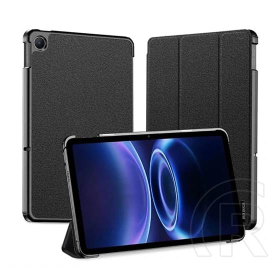 Dux Ducis Redmi Pad 2 9.7 domo tok álló, bőr hatású (aktív flip, trifold, asztali tartó, textil minta) fekete