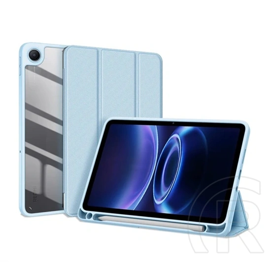 Dux Ducis Redmi Pad 2 9.7 toby tok álló, bőr hatású (aktív flip, trifold, asztali tartó, ceruza tartó) világoskék
