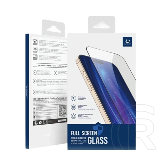 Dux Ducis Samsung A57 5G képernyővédő üveg (2.5d, full glue, tokbarát, 0.3mm, 9h) fekete